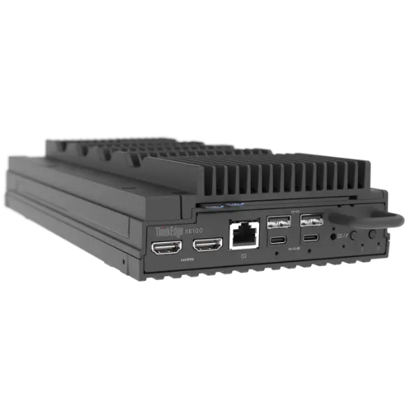 ThinkEdge SE100 front-angled left view