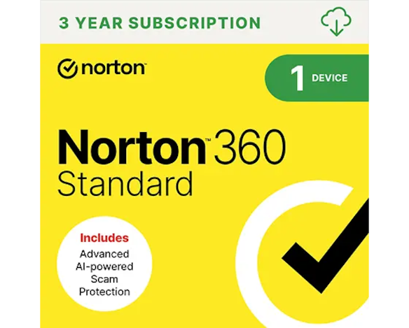 Norton 360 Standard(1台用) ― ウイルス対策、VPN、高度なAI搭載詐欺対策 (3年版)