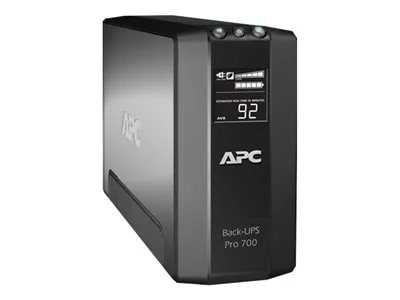 

APC Back-UPS Pro, 700VA/420W, Tower, 120V, 6x NEMA 5-15R outlets, AVR, LCD, User Replaceable Battery