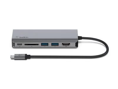 

Belkin CONNECT USB-C 6-in-1 Multiport Adapter - docking station - USB-C - HDMI - GigE