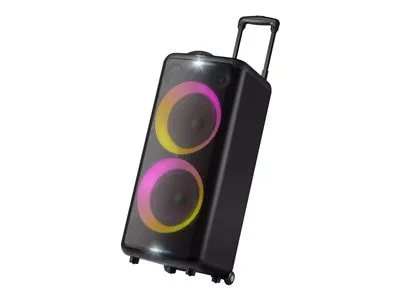

Philips X5206 Bluetooth Party Speaker with Extra bass, Up to 14 Hours Battery, Party Lights and Karaoke Effects, Microphone and Guitar Input, Audio-in, USB Charging, Built-in Carry Handle