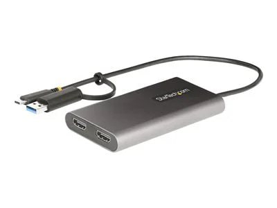 

StarTech USB-C to Dual-HDMI Monitor Display Adapter with 100W Power Delivery Pass-Through, 3.3 ft