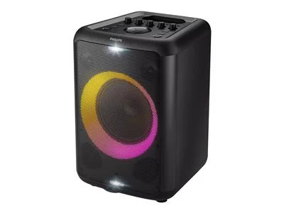 

Philips X3206 Bluetooth Party Speaker with Deep bass, Up to 14 Hours Battery, Party Lights and Karaoke Effects, Microphone and Guitar Input, Audio-in, USB Charging, Built-in Carry Handle