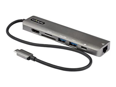 

StarTech USB-C Multiport Adapter - 1C/2A/HDMI/GBE/SD/uSD/100W PD
