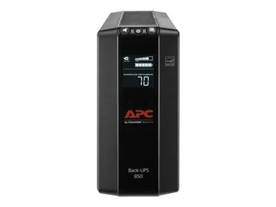 APC Back-UPS 850, Compact Tower, 850VA, 120V, AVR, LCD, 8 NEMA outlets (4 surge)
APC Back-UPS 850, Compact Tower, 850VA, 120V, AVR, LCD, 8 NEMA outlets (4 surge)