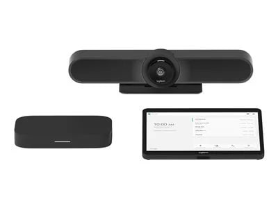 

Logitech Small Room Solution for Google Meet - Includes MeetUp Conference Cam, Tap Touch Controller, and Chromebox with mount and cable retention