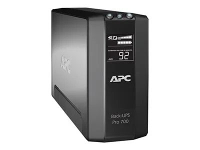 APC Back-UPS Pro, 700VA/420W, Tower, 120V, 6x NEMA 5-15R outlets, AVR, LCD, User Replaceable Battery
APC Back-UPS Pro, 700VA/420W, Tower, 120V, 6x NEMA 5-15R outlets, AVR, LCD, User Replaceable Battery