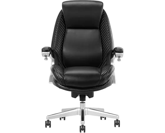 

Office Depot - Serta iComfort i6000 Series Ergonomic Bonded Leather High-Back Executive Chair, Black/Silver