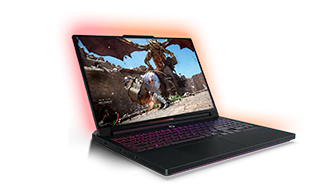 Banner promocional sobre jugar y crear desde cualquier lugar con dispositivos Lenovo y AMD