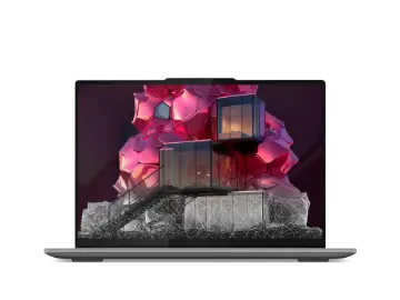 Lenovo Yoga Pro 9i Gen 9 (16” Intel)，螢幕上顯示多面體設計