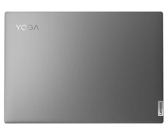 Vista del coperchio del notebook Lenovo Yoga Slim 7i Pro di settima generazione