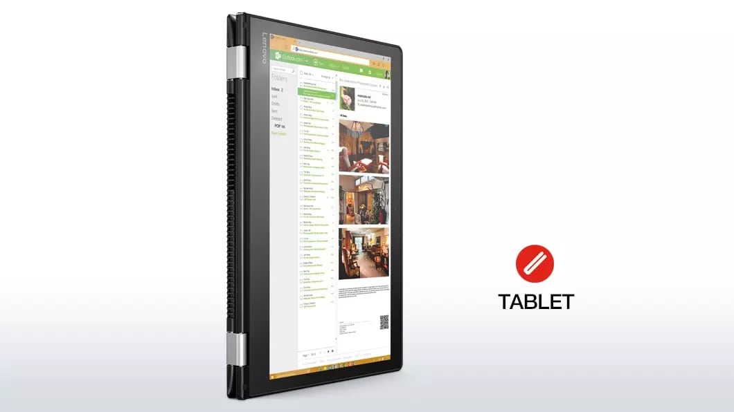 Lenovo Yoga 510 in black, in tablet mode
