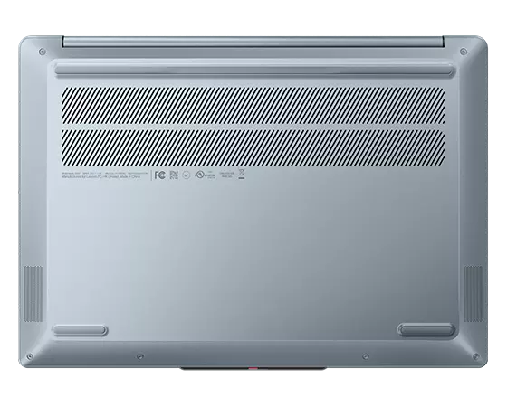 Bottom view of a closed IdeaPad Pro 5 Gen 8 (14” AMD) laptop