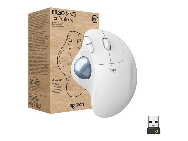 

Logitech M575 ERGO Mouse for Business - Off White