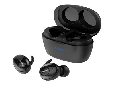 

Philips T3215 Wireless in-Ear Earbuds, TWS Bluetooth 5.1 Stereo Headphones, IPX4, Up to 24 (6+18) hrs of Playtime with USB-C Charging case - Black