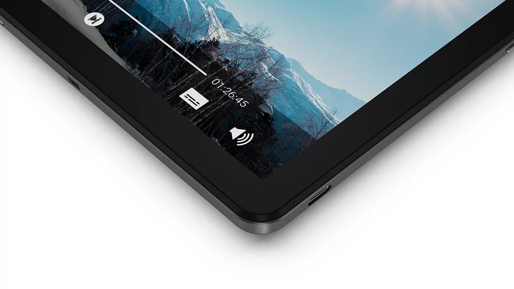Closeup of the IdeaPad Duet Chromebook tablet