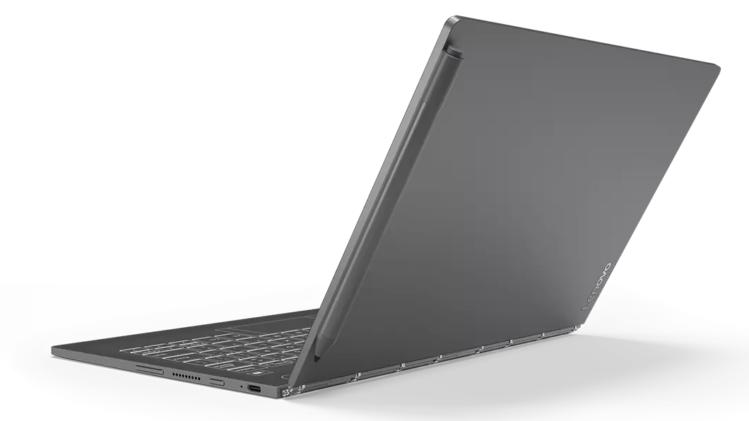 Lenovo Yoga Book C930, back right side view.