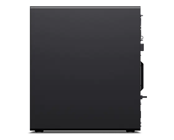 Vue latérale droite du Lenovo ThinkStation P3, format tour, montrant le panneau droit