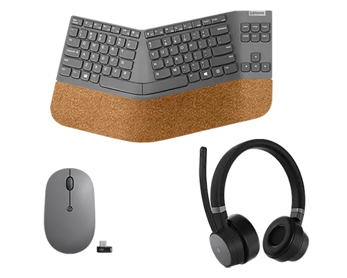 Lenovo Pacote Lenovo Go - mouse, fone de ouvido, teclado