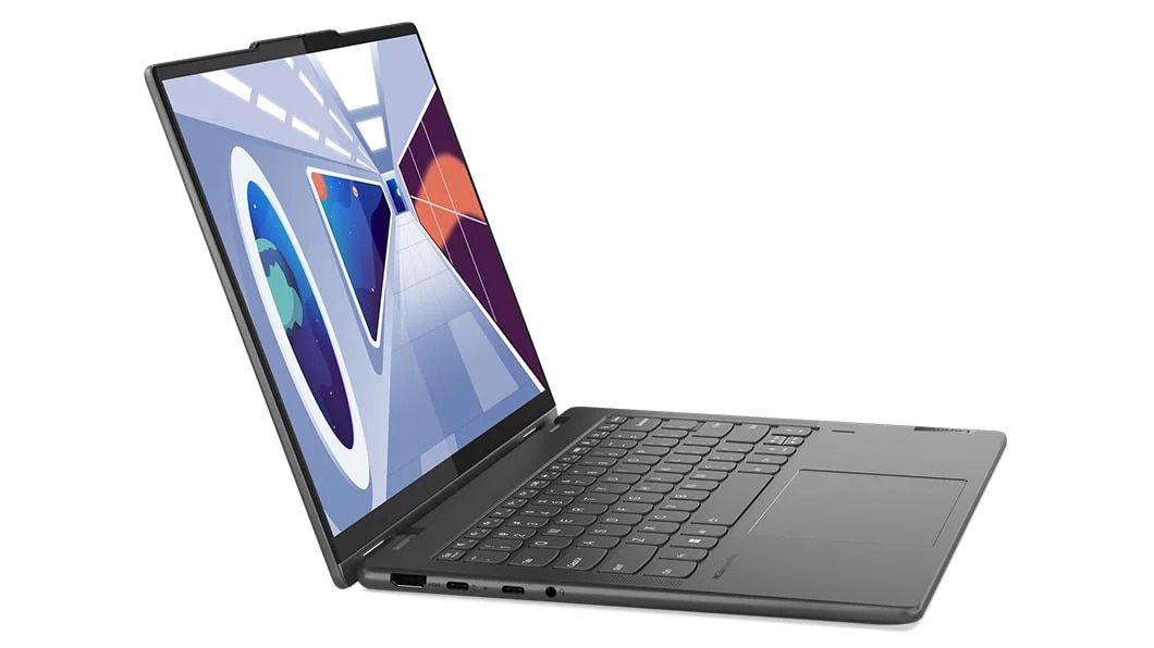 Yoga 7 Gen 8 (14, AMD) in laptop mode facing right