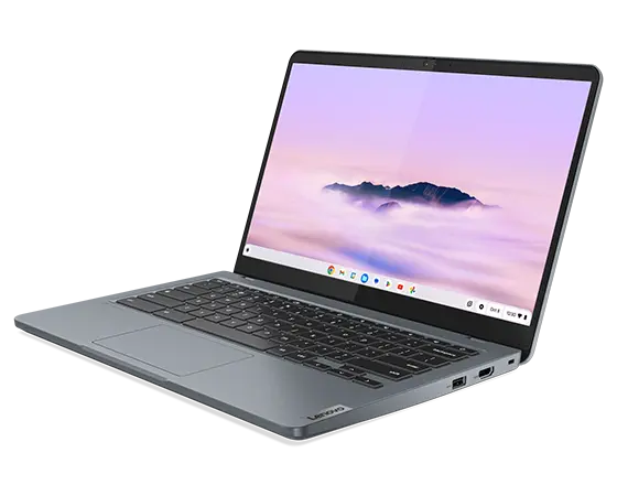 Front right angle view of the IdeaPad Slim 3i Chromebook Plus Gen 8 (14 Intel), open