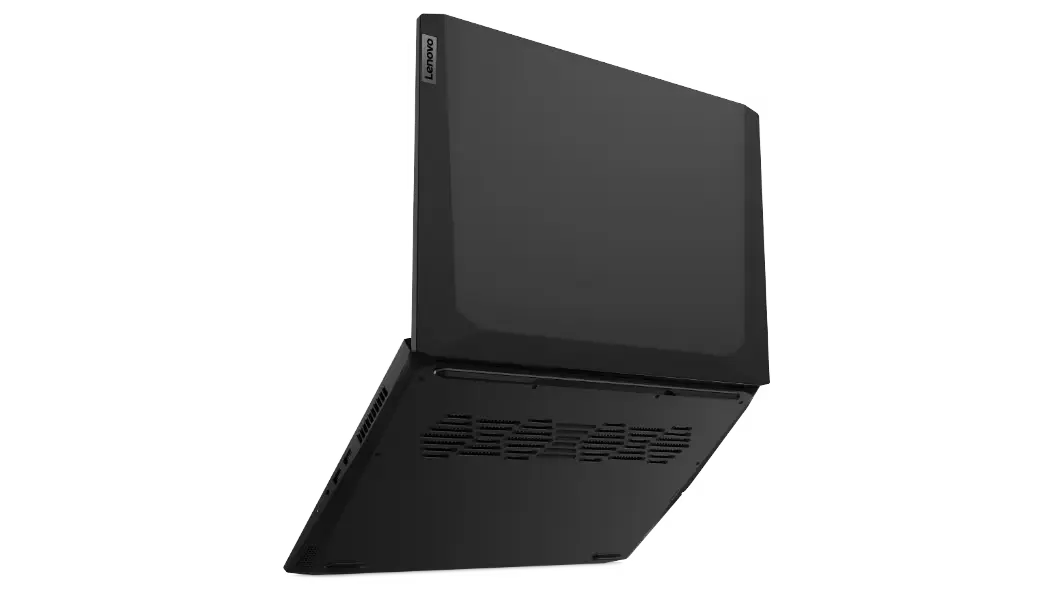Computadora portátil Lenovo IdeaPad Gaming 3i de 6ta generación (15.6”, Intel): vista posterior derecha ¾ de la parte superior e inferior
