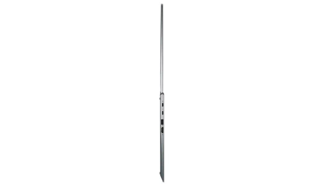 Imagen del perfil izquierdo de la laptop Lenovo ThinkPad X1 Yoga Gen 7 (14&quot;, Intel) abierta a 180°