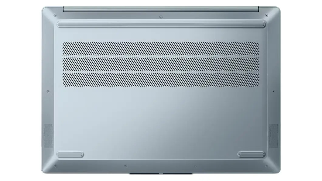 Bottom view of a closed IdeaPad Pro 5 Gen 8 (16&quot; Intel) laptop
