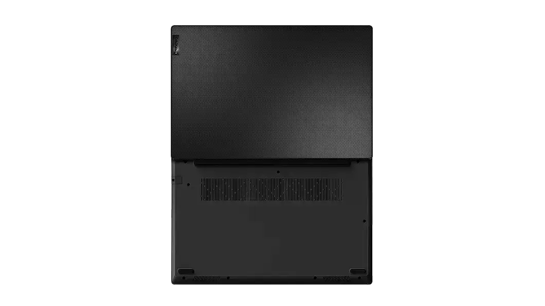 Vista de la parte posterior de la notebook Lenovo K14 (14”, Intel) abierta a 180°