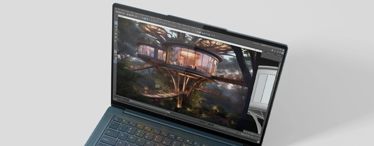 Even the 2.5K display includes a 16:10 aspect ratio, Eyesafe certification, IPS & 100% sRGB for heavenly visuals on the Lenovo Yoga Pro 7i Gen 9 laptop.