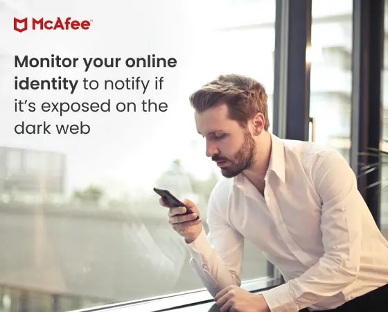 McAfee slide 1 monitor your identity US