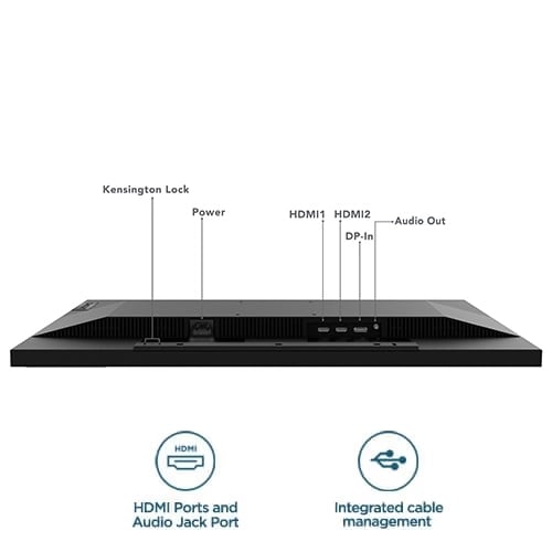 Monitor Lenovo L28u-35 28” 4K UHD (IPS, 60 Hz 4 ms, HDMI DP, DP, FreeSync,  candado Kensington)