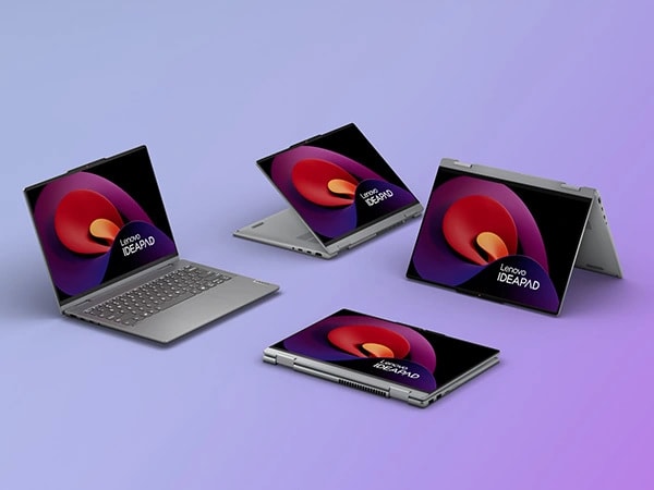Lenovo IdeaPad 5 2-in-1 Gen 9 (14” Intel) laptops in four different modes