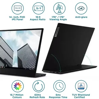 ThinkVision M14 35.56cms (14) FHD LED Backlit LCD Monitor