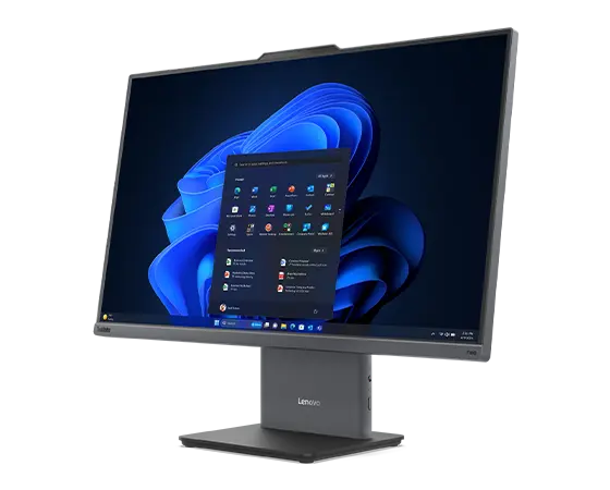 Lenovo ThinkCentre Neo 50a Gen 5 27″ all-in-one desktop PC – front, right side view.