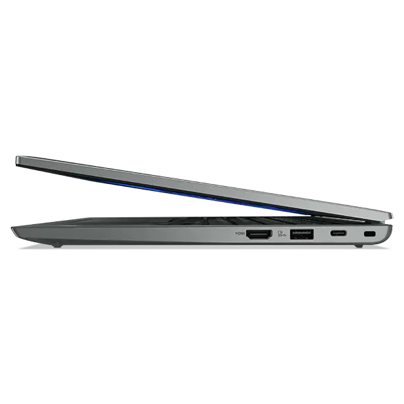 ThinkPad L13 Gen 3 laptop slightly open, facing left