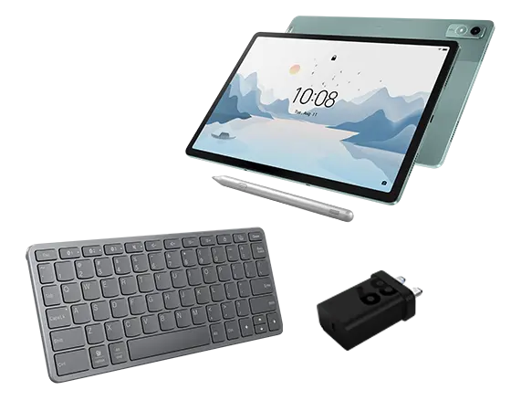 

Lenovo Tab P12 with Matte Display (8GB 128GB) (Wifi) - Sage Green + Pen, Wireless Keyboard & Charging Adaptor MediaTek Dimensity 7050 Processor (2.60 GHz )/Android/128 GB UFS 2.2