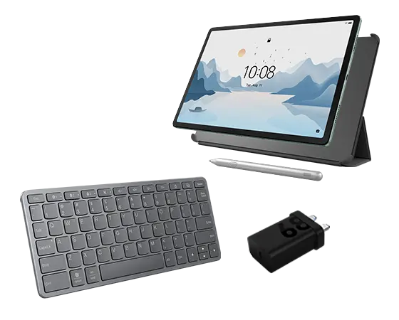 

Lenovo Tab P12 with Matte Display (8GB 128GB) (Wifi) - Sage Green + Pen, Folio (Grey), Wireless Keyboard & Charging Adaptor MediaTek Dimensity 7050 Processor (2.60 GHz )/Android/128 GB UFS 2.2