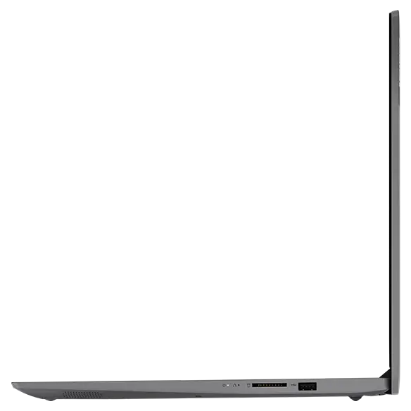 Lenovo V17 Gen 4 laptop: right,rear view with lid open