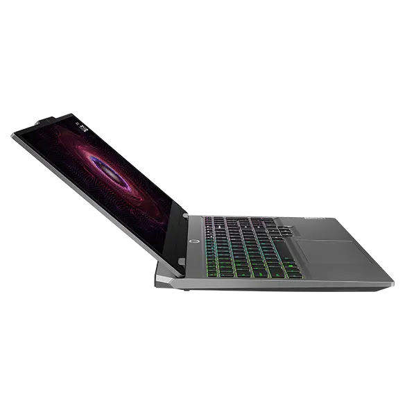Left view of the Lenovo LOQ 15AHP9 laptop, open