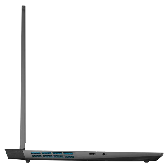 Right side profile view of Lenovo LOQ 16APH8 laptop ports