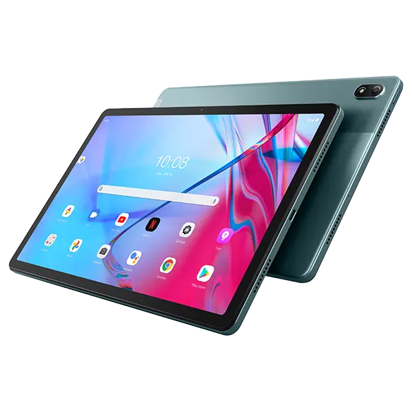 Lenovo Tab P11 5G front and rear view in Modernist Teal