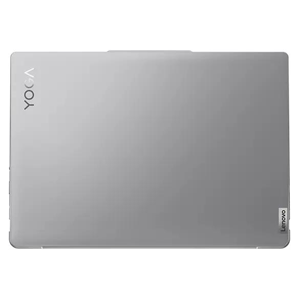 Top-down view of Luna Grey Yoga Slim 7i Gen 9 laptop top cover