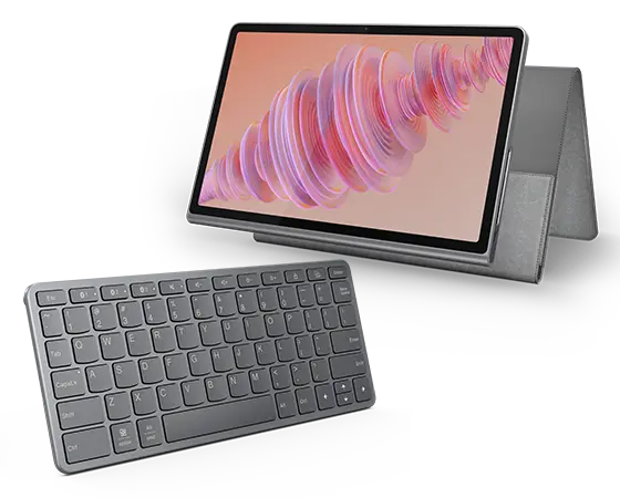 Lenovo Tab Plus (8GB 128GB) (Wifi) - Luna Grey + Sleeve & Wireless Keyboard Processore MediaTek Helio G99 (da 2,2 GHz )/Android/128 GB UFS 2.2