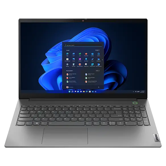 Front-facing Lenovo ThinkBook 15 Gen 5 laptop.