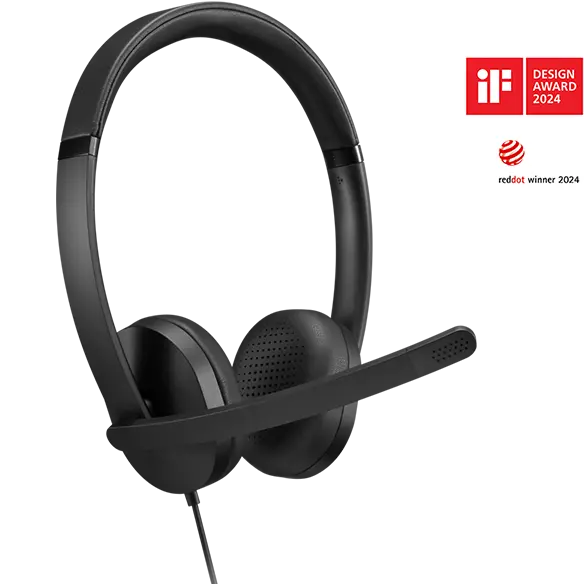 Lenovo USB-A Wired Stereo On Ear Headset Gen 2