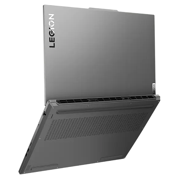 Rear view of an open Legion 5i laptop