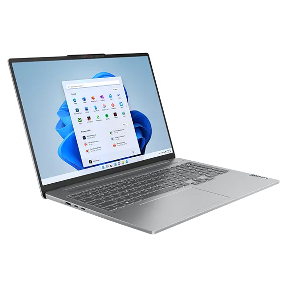 Front-facing view of IdeaPad Pro 5 Gen 8 laptop with display on