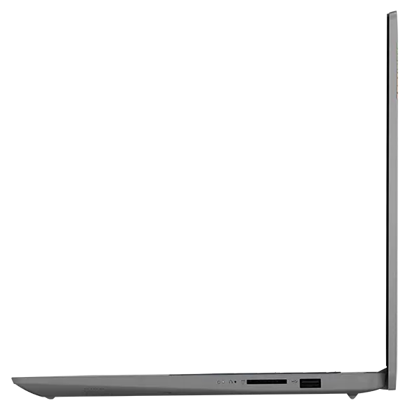 Arctic Grey IdeaPad 3i Gen 7 laptop left side profile view of ports