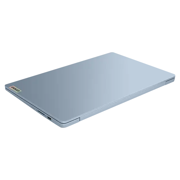 Top cover of Lenovo IdeaPad Slim 3i Gen 8 laptop in Frost Blue.